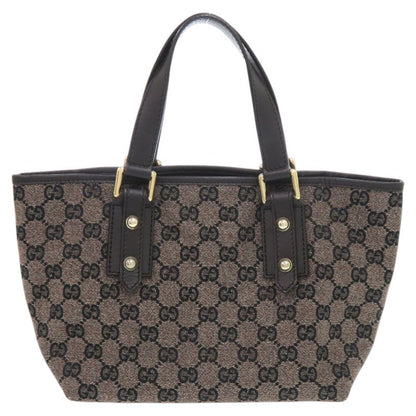 Gucci GG Tote 257249 GG Canvas Brown Gold Hardware Brown Handbag 1293 Gucci