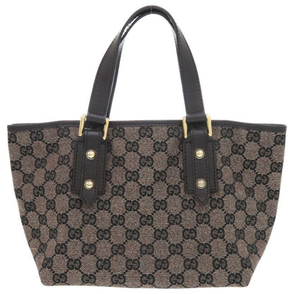 Gucci GG Tote 257249 GG Canvas Brown Gold Hardware Brown Handbag 1293 Gucci