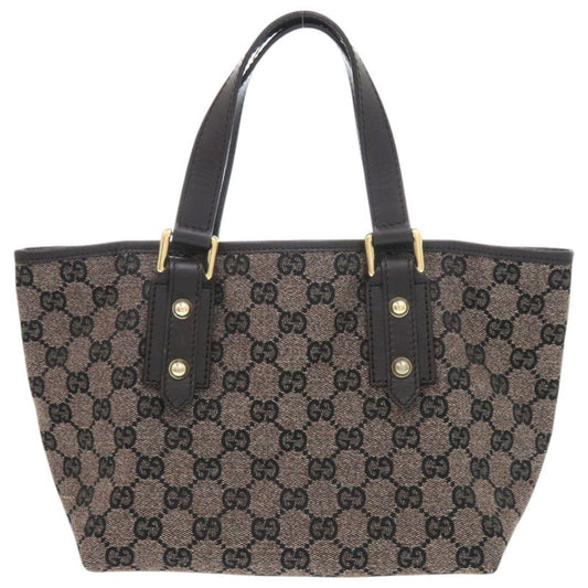 Gucci GG Tote 257249 GG Canvas Brown Gold Hardware Brown Handbag 1293 Gucci