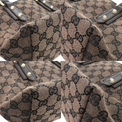Gucci GG Tote 257249 GG Canvas Brown Gold Hardware Brown Handbag 1293 Gucci