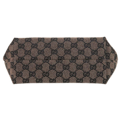 Gucci GG Tote 257249 GG Canvas Brown Gold Hardware Brown Handbag 1293 Gucci