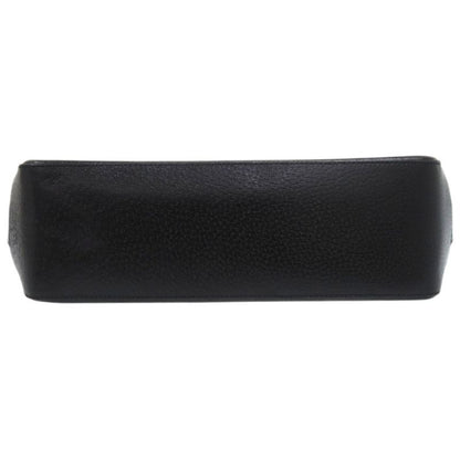 Gucci One Shoulder Hobo 001 3752 Suede Plastic Leather Silver Hardware Black