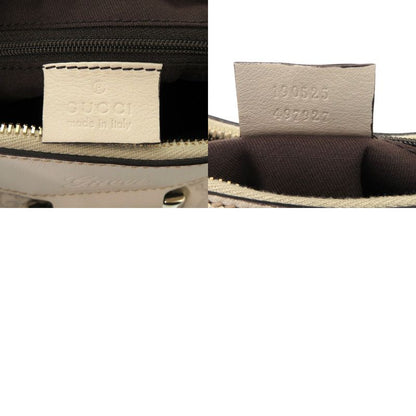 Gucci One Shoulder Bag Guccissima Abbey 190525 Leather Ivory Gold Hardware