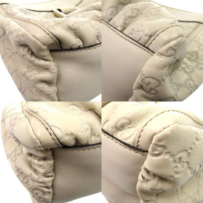 Gucci One Shoulder Bag Guccissima Abbey 190525 Leather Ivory Gold Hardware