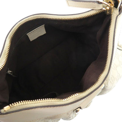 Gucci One Shoulder Bag Guccissima Abbey 190525 Leather Ivory Gold Hardware