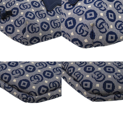 Gucci Children's Waist Pouch Star 502095 Canvas Leather Blue Waist Bag 1584