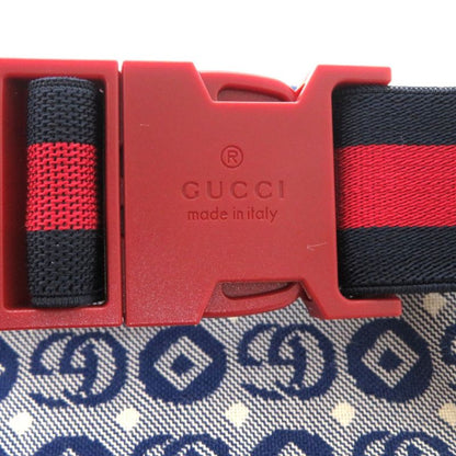 Gucci Children's Waist Pouch Star 502095 Canvas Leather Blue Waist Bag 1584