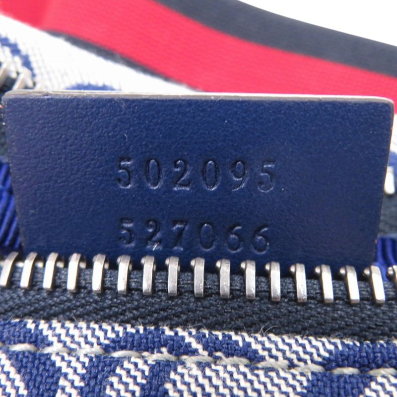 Gucci Children's Waist Pouch Star 502095 Canvas Leather Blue Waist Bag 1584