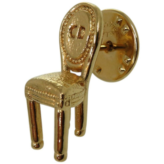 Christian Dior Pin Chair Vintage Metal Gold Brooch 2128 Christian Dior