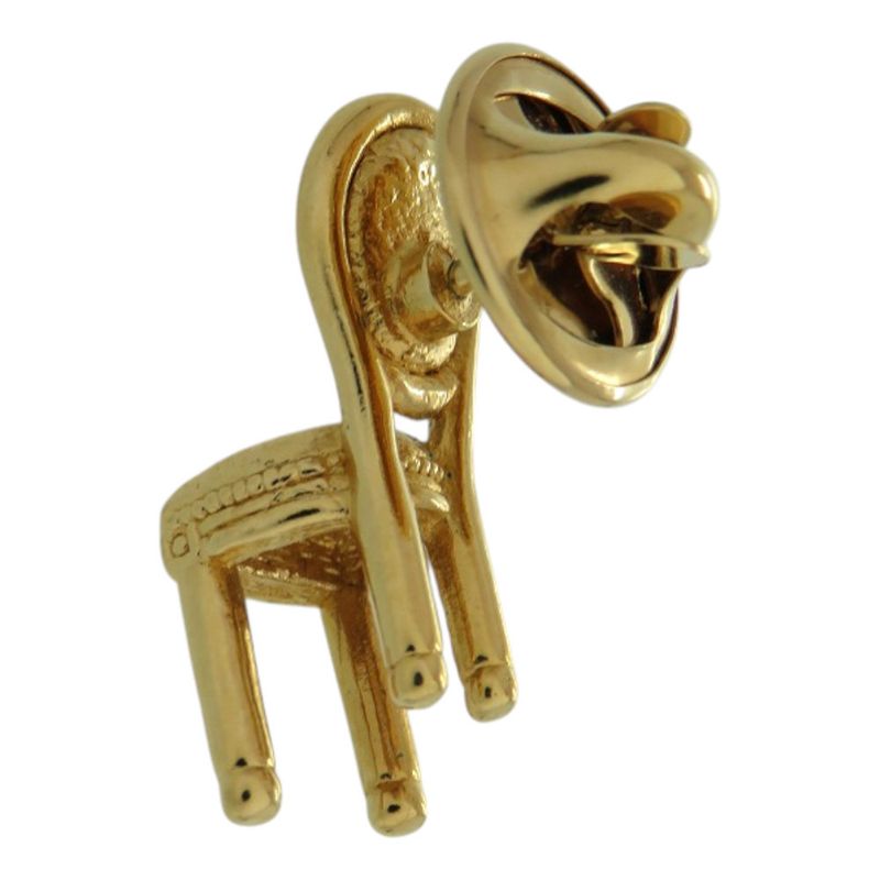 Christian Dior Pin Chair Vintage Metal Gold Brooch 2128 Christian Dior