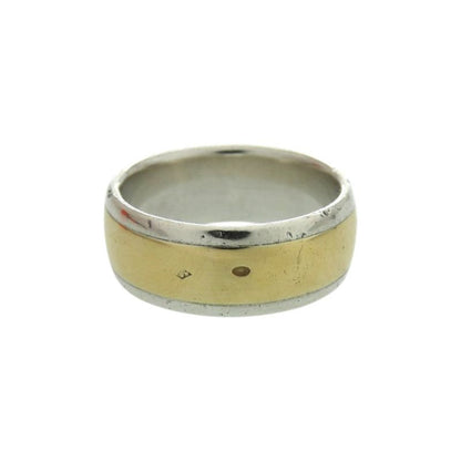 Hermes H Logo Silver 925 18k Yellow Gold Size 58 Silver Ring 1633 Hermes