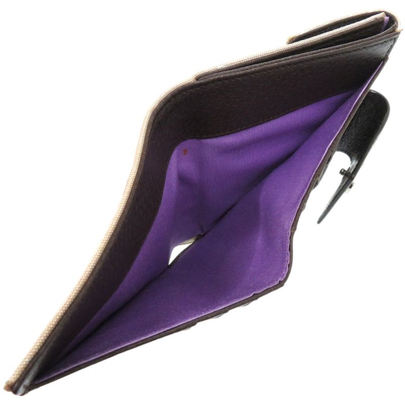 Bvlgari Logomania Canvas Leather Silver Hardware Beige Bifold Wallet 0445