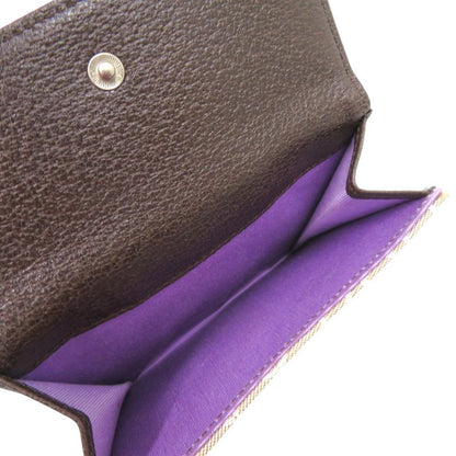 Bvlgari Logomania Canvas Leather Silver Hardware Beige Bifold Wallet 0445