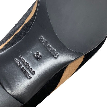 Hermes Paris Loafers Flat Shoes Moccasins Shoes Zebra Hhardware Haraco Brown