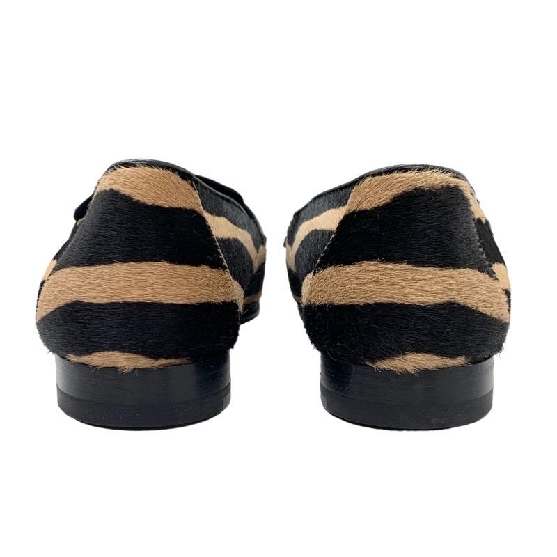 Hermes Paris Loafers Flat Shoes Moccasins Shoes Zebra Hhardware Haraco Brown