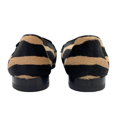 Hermes Paris Loafers Flat Shoes Moccasins Shoes Zebra Hhardware Haraco Brown