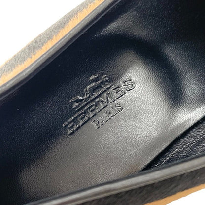 Hermes Paris Loafers Flat Shoes Moccasins Shoes Zebra Hhardware Haraco Brown