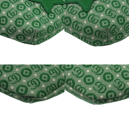 Unused Gucci Children's Waist Pouch Star 502095 527066 Canvas Leather Green