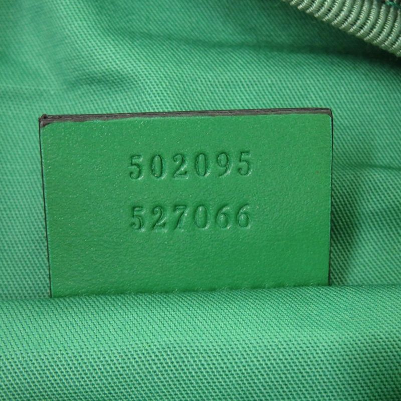 Unused Gucci Children's Waist Pouch Star 502095 527066 Canvas Leather Green