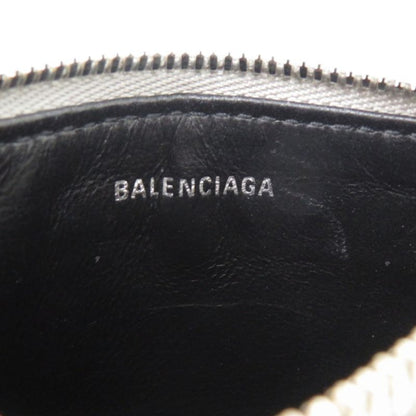 Balenciaga Everyday 551990 Leather Silver Card Case Coin Case Wallet 0017
