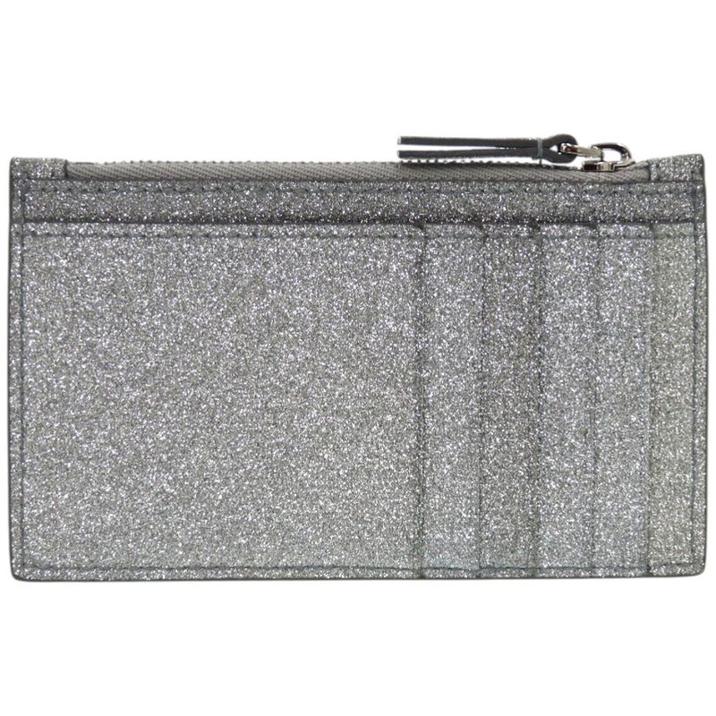 Balenciaga Everyday 551990 Leather Silver Card Case Coin Case Wallet 0017