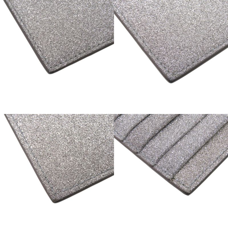 Balenciaga Everyday 551990 Leather Silver Card Case Coin Case Wallet 0017