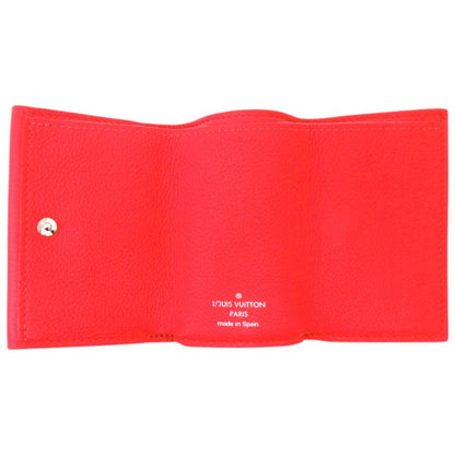 Louis Vuitton Portefeuille Lock Mini M67860 Leather Red Trifold Wallet LV 1671