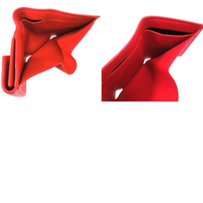 Louis Vuitton Portefeuille Lock Mini M67860 Leather Red Trifold Wallet LV 1671