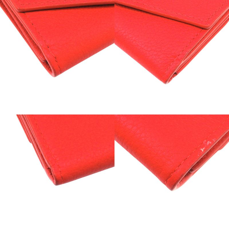 Louis Vuitton Portefeuille Lock Mini M67860 Leather Red Trifold Wallet LV 1671