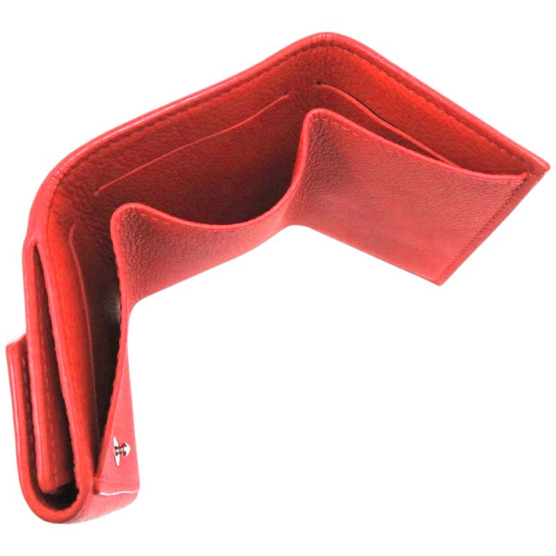 Louis Vuitton Portefeuille Lock Mini M67860 Leather Red Trifold Wallet LV 1671