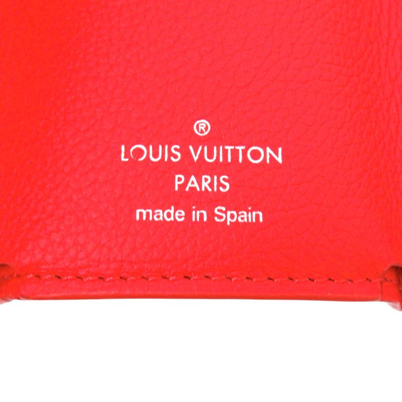 Louis Vuitton Portefeuille Lock Mini M67860 Leather Red Trifold Wallet LV 1671