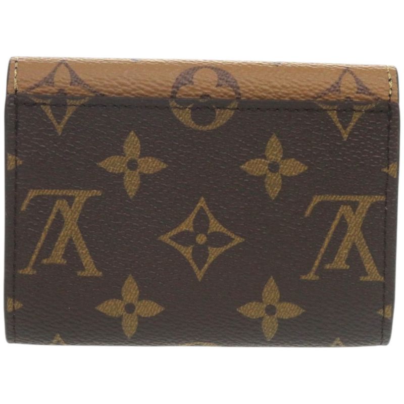 Louis Vuitton Portomone Rosalie Monogram Reverse M82333 Canvas Brown Coin Case