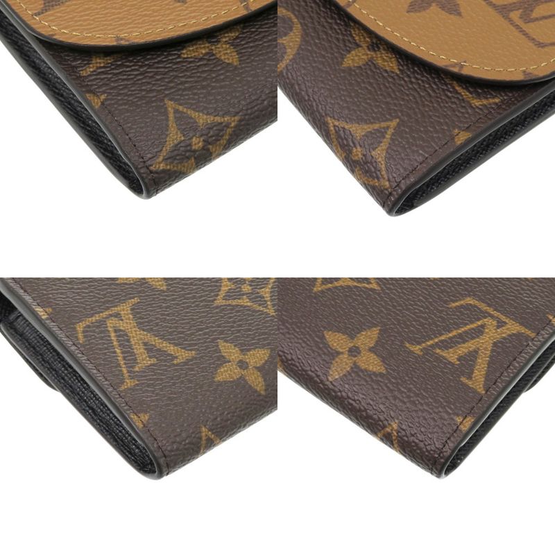 Louis Vuitton Portomone Rosalie Monogram Reverse M82333 Canvas Brown Coin Case