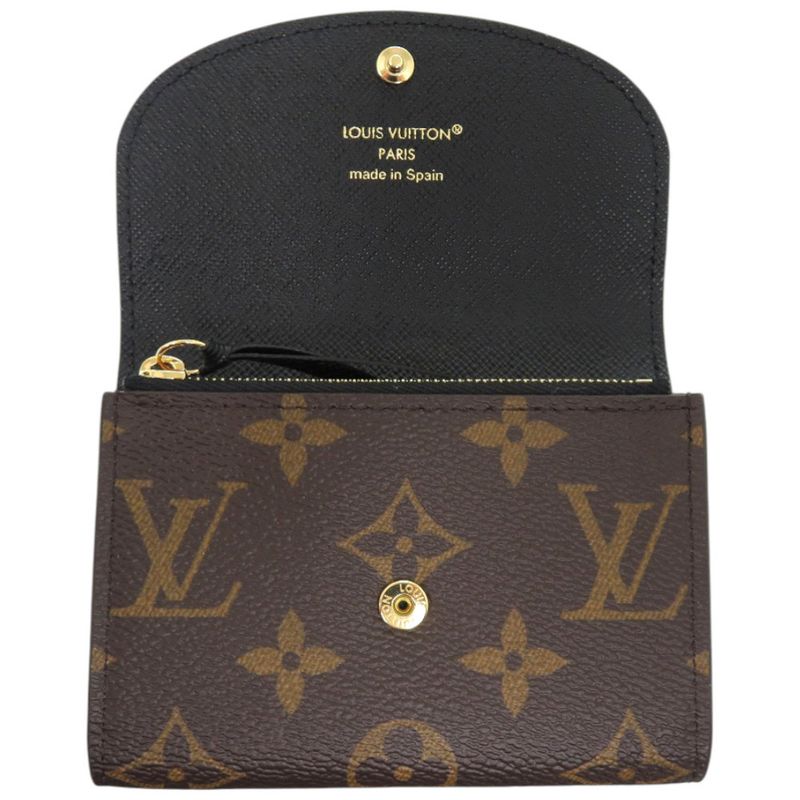 Louis Vuitton Portomone Rosalie Monogram Reverse M82333 Canvas Brown Coin Case