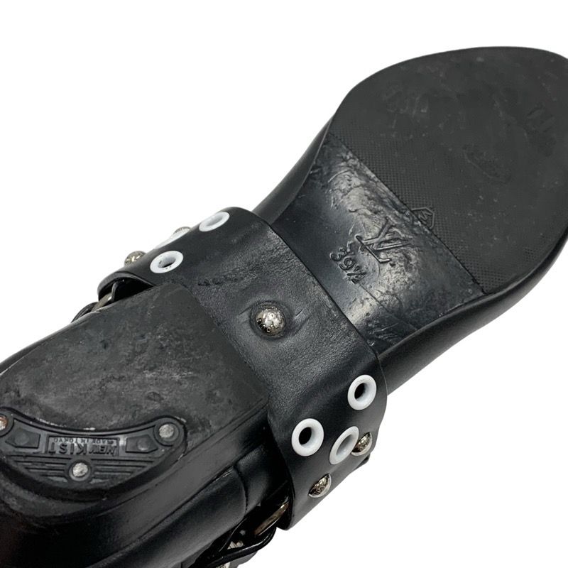 Louis Vuitton Rhapsody Line Boots Short Boots Shoes Leather Black White Hole