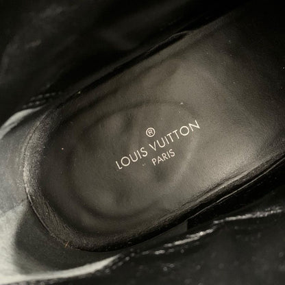 Louis Vuitton Rhapsody Line Boots Short Boots Shoes Leather Black White Hole