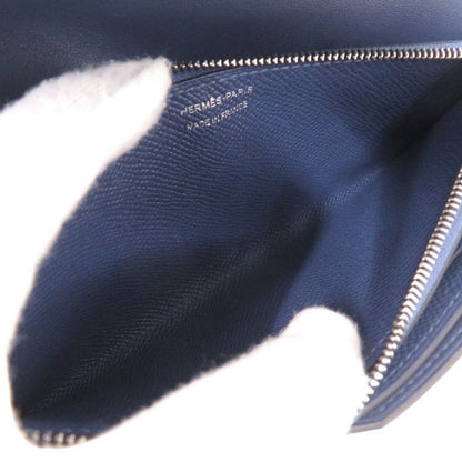 Hermes Passant Long Sangle Caval Vaux Epson Blue Brighton Silver Hardware C