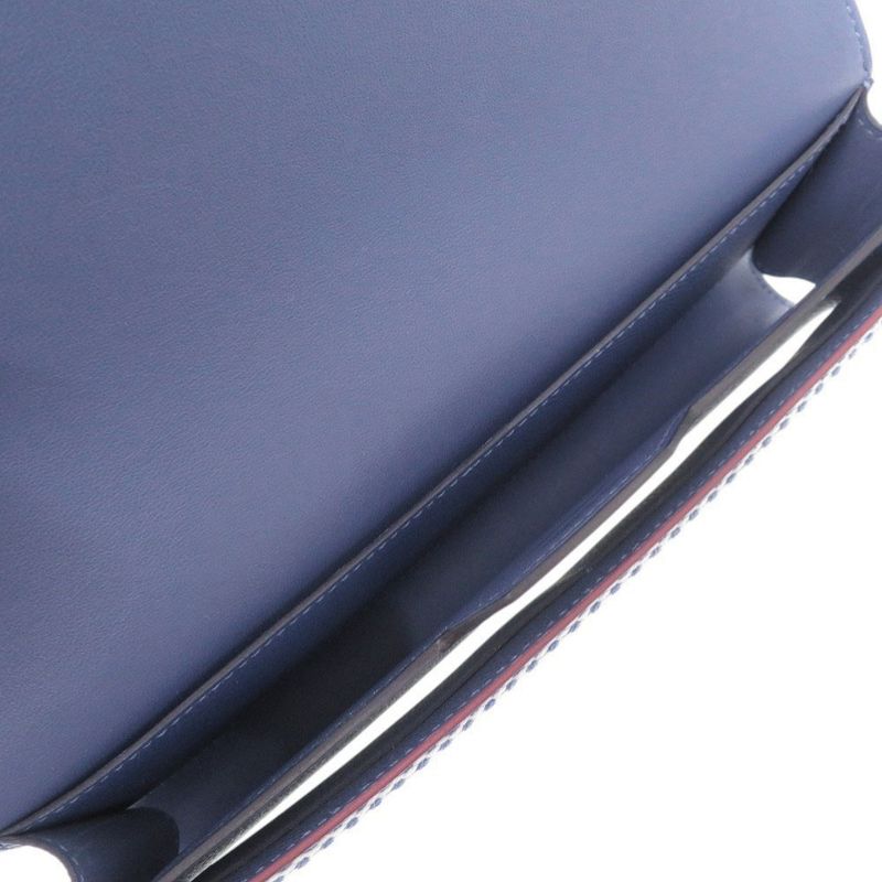 Hermes Passant Long Sangle Caval Vaux Epson Blue Brighton Silver Hardware C