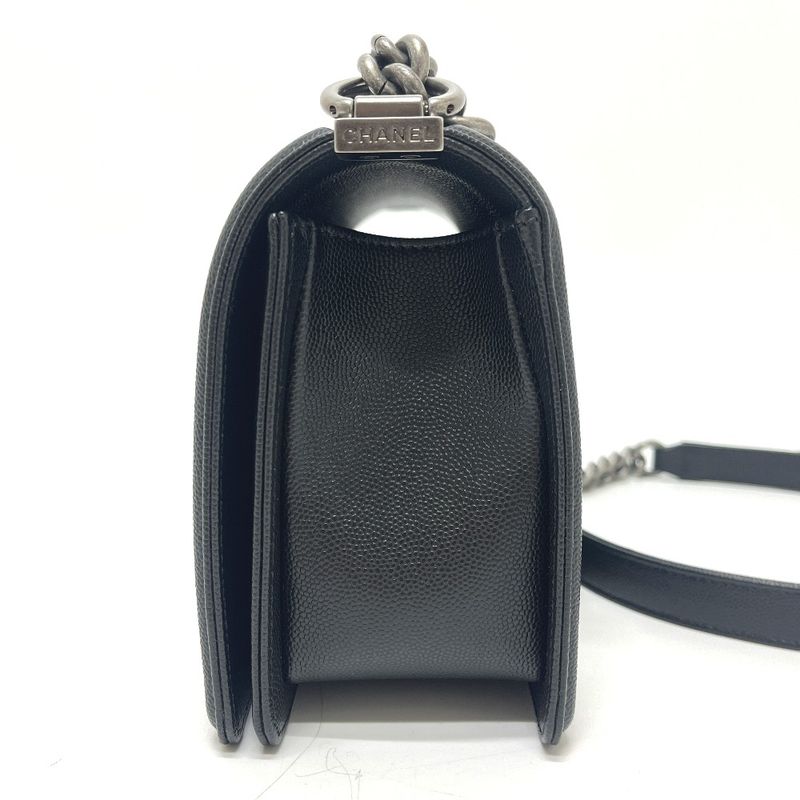 Chanel Chanel Shoulder Bag Boy 25 Caviar Leather Black