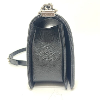 Chanel Chanel Shoulder Bag Boy 25 Caviar Leather Black