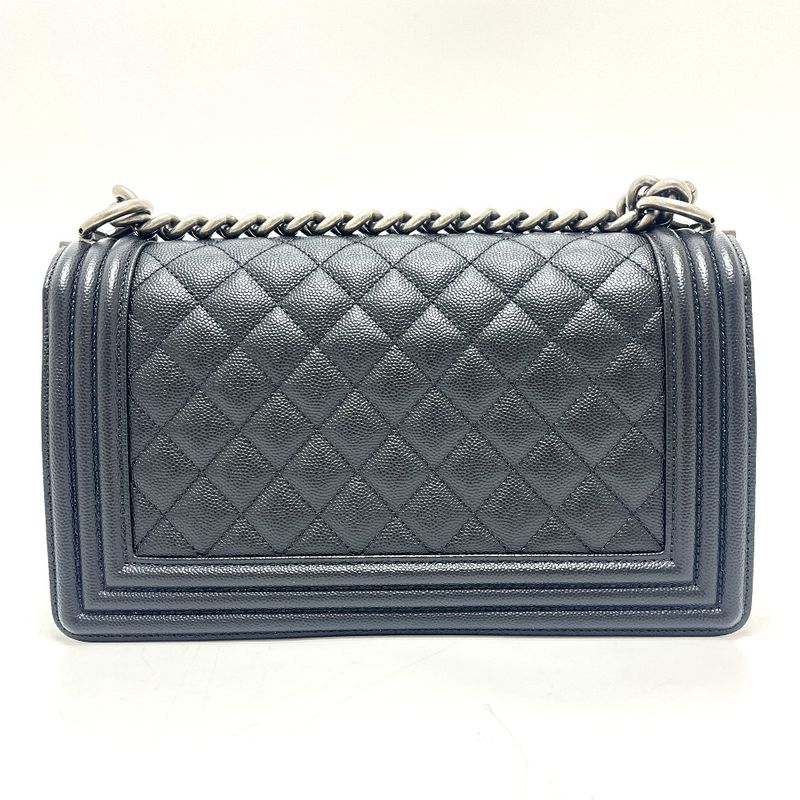 Chanel Chanel Shoulder Bag Boy 25 Caviar Leather Black