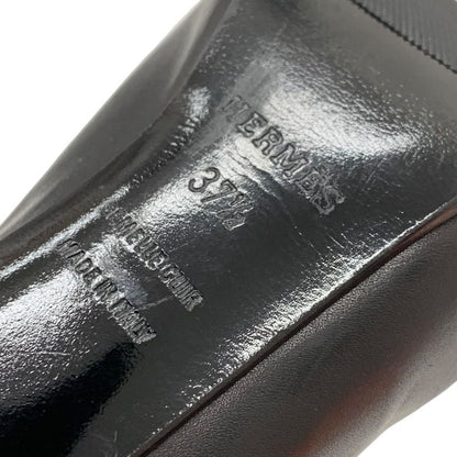 Hermes Boots Short Boots Shoes Leather Black