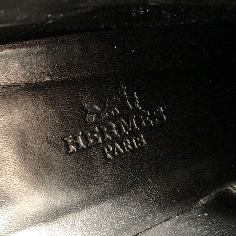 Hermes Boots Short Boots Shoes Leather Black