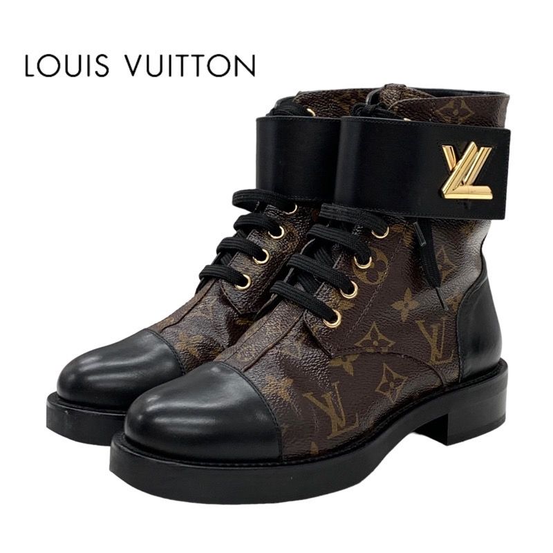 Louis Vuitton Wonderland Line Monogram Boots Short Boots Ankle Boots Lace Up