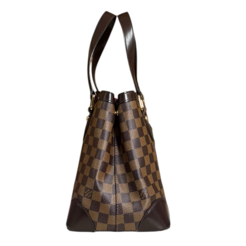 Louis Vuitton Hampstead PM Damier Tote Bag Damier Canvas N51205 Brown Women's
