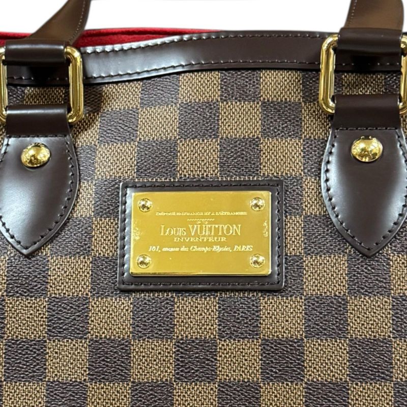 Louis Vuitton Hampstead PM Damier Tote Bag Damier Canvas N51205 Brown Women's