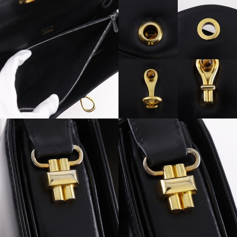 Gucci Vintage Calf Black Women's Shoulder Bag