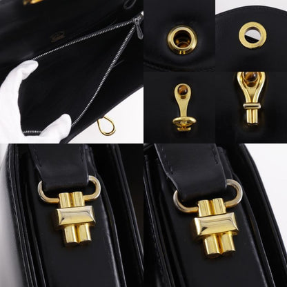 Gucci Vintage Calf Black Women's Shoulder Bag