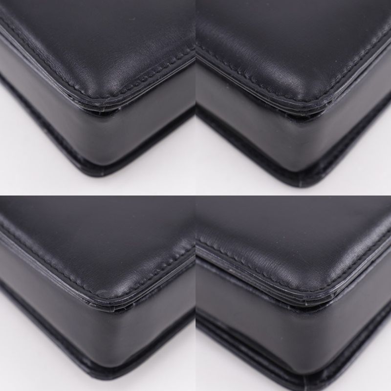 Gucci Vintage Calf Black Women's Shoulder Bag