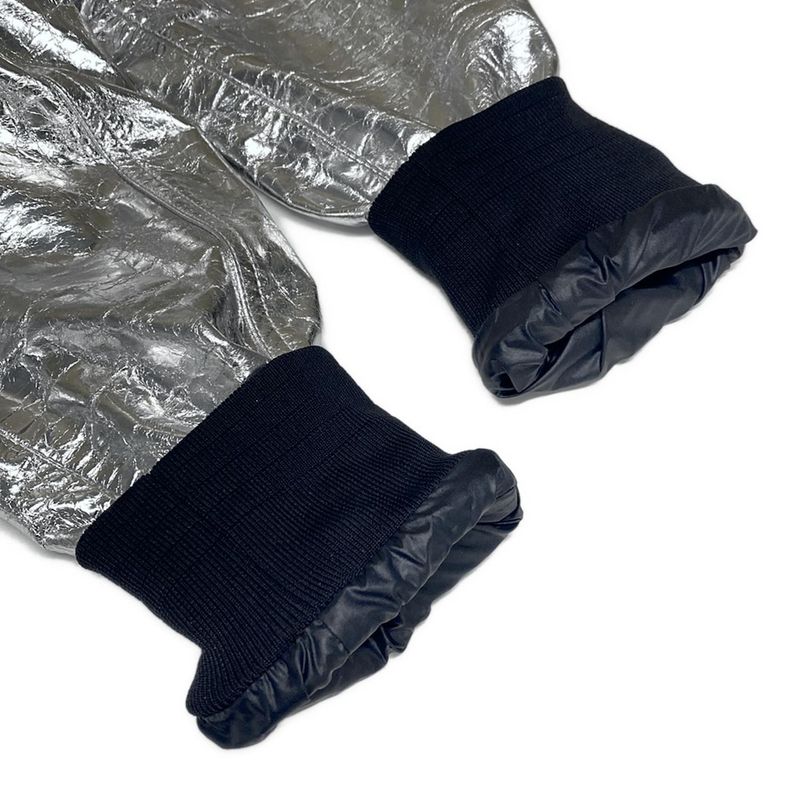 Chanel Blouson Size 38 M Women's - P53732 Silver X Navy Lambskin 2016 Spring